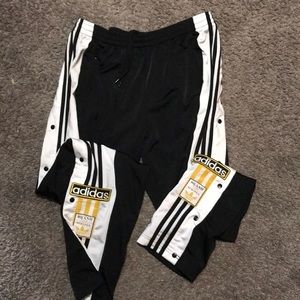 Addidas tear away track pants